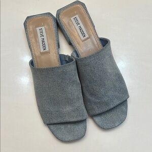 Steve Madden Women's Denim Slide Sandals like new